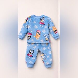 Bluey | Fleece Pajama Set | 6-9M | Winter Toddler PJ Bundle Cozy